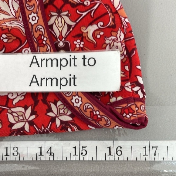 Max Studio Dress Women's XS X Small Red Paisley Sleeveless Sheath Midi NWT - Picture 13 of 16